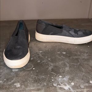 Franco Sarto Gray Camo Slip-On Flats